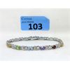 Image 1 : 6.5 CTW Multi Gemstone & Diamond Tennis Bracelet 