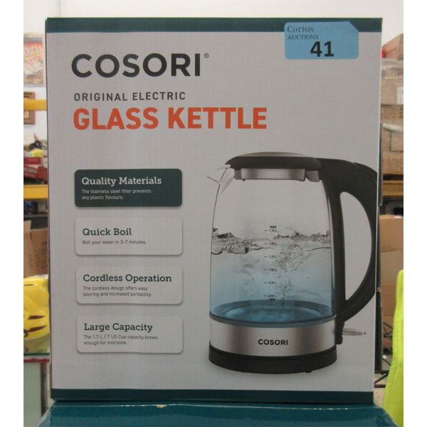 New Electric Cosori Glass Kettle -  1.7 L 