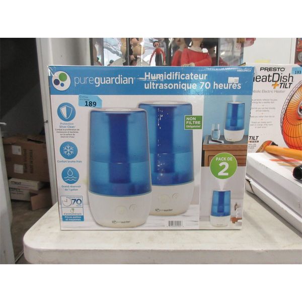 Twin Pack of pureguardian Ultrasonic Humidifiers