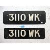 Image 1 : Pair of Vintage Bluemels License Plates