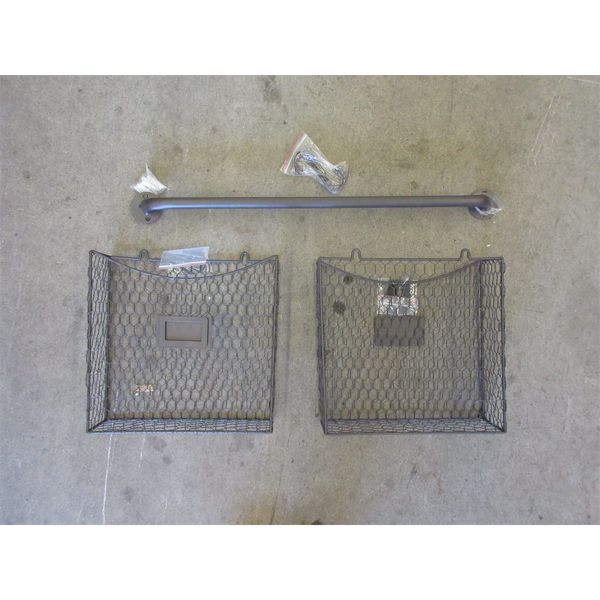 Case of 3 New Metal Rail Hanging Basket Sets