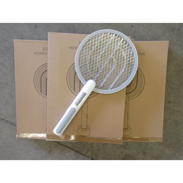 3 New Rechargeable Bug Swatters - 9" diameter head