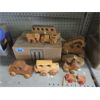 Image 1 : 9 Assorted Wood Toy Vehicles