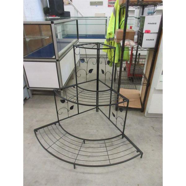 New Metal Corner Plant Rack - 32" D x 42" W x 34" T.