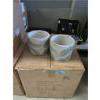 Image 1 : Case of 8 New Concrete Plant Pots - Leaf Pattern