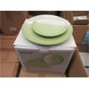 Image 1 : Set of 12 New Dinnerware Plates - Bright Green/Cream