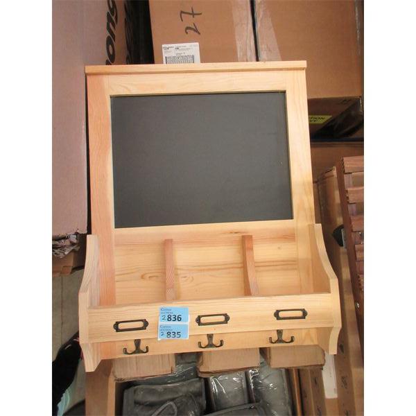 2 New Wood Chalkboard Kitchen Organizers