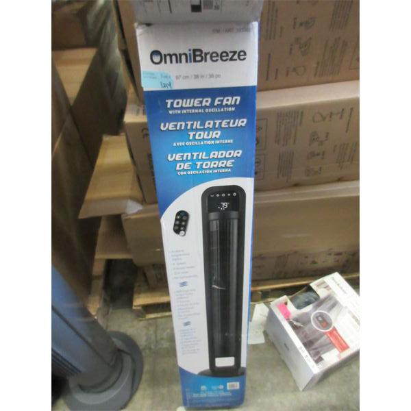 Omni Breeze Oscillating Tower Fan - Open Box