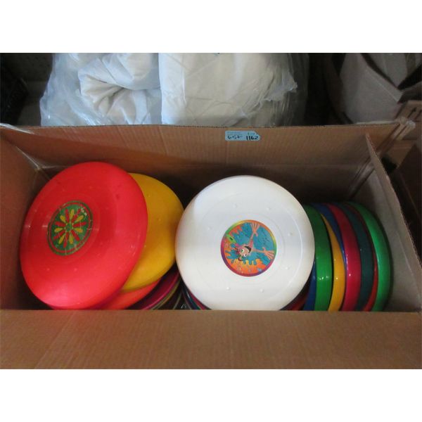 60+ Assorted Flying Disks with Logos 