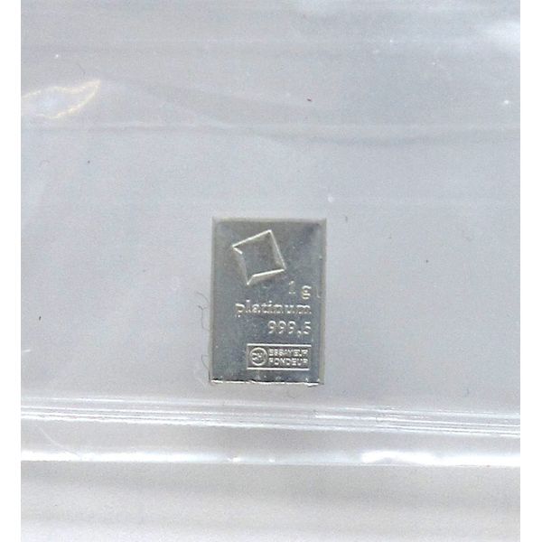 1 Gram .9995  Fine Platinum Valcambi Suisse Bar 