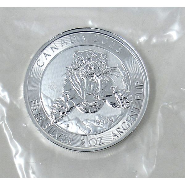 2 Oz .9999 Silver 2023 Sabretooth Tiger Coin 