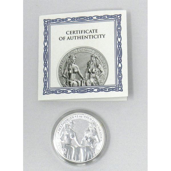 1 Oz .9999 Silver 2021 Allegories Austria & Germania Coin