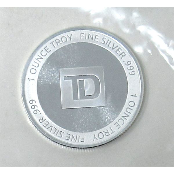 1 Oz .999 Silver TD Bank Round 