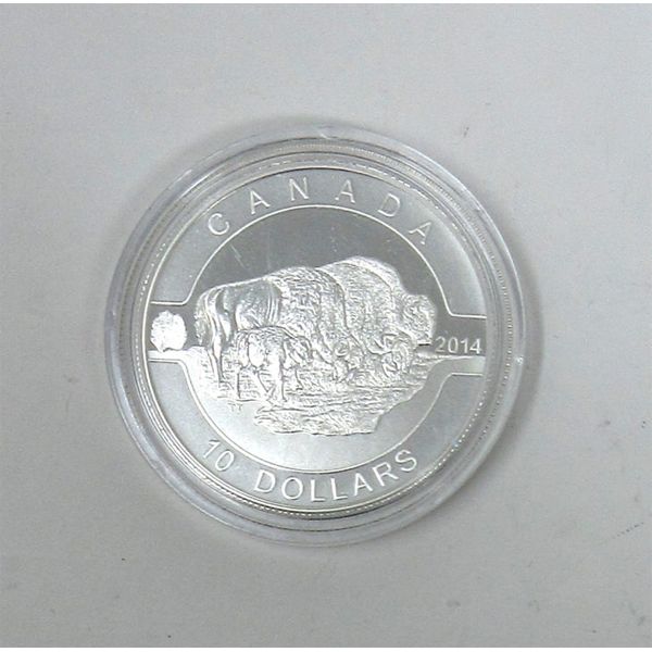 1/2 Oz .9999 Silver 2014 The Bison $10 Coin 