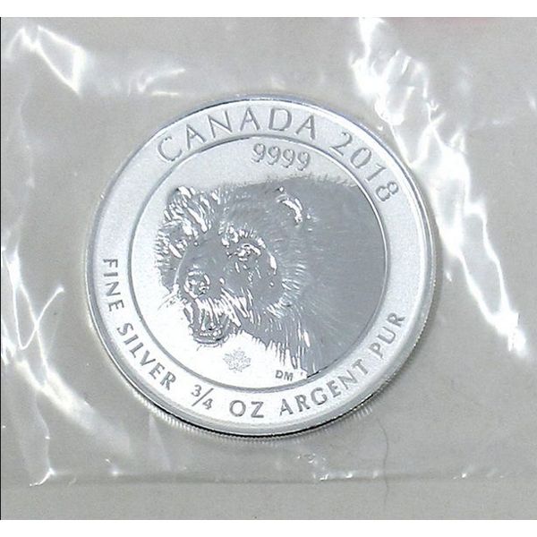 3/4 Oz .9999  Silver 2018 Canada Wolverine Coin 