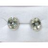 Image 1 : New Green Amethyst & Diamond Earrings