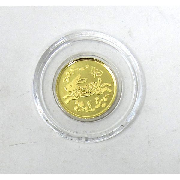 1/10 Oz .9999 Gold 2022 Year of the Reliable Rabbit Round