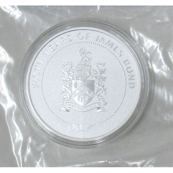 1 Oz .9999 Silver 2022 "60 Years of James Bond Family Crest" Coin