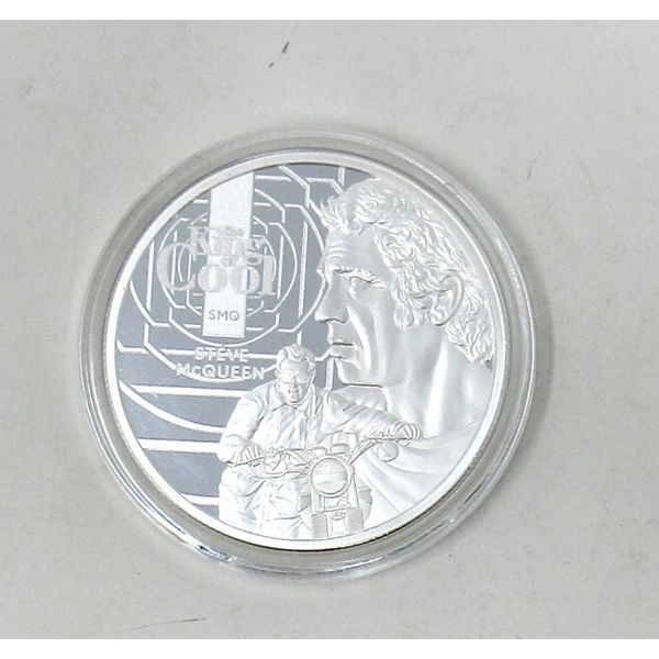 1 Oz .999 Silver 2021 Steve McQueen Coin 