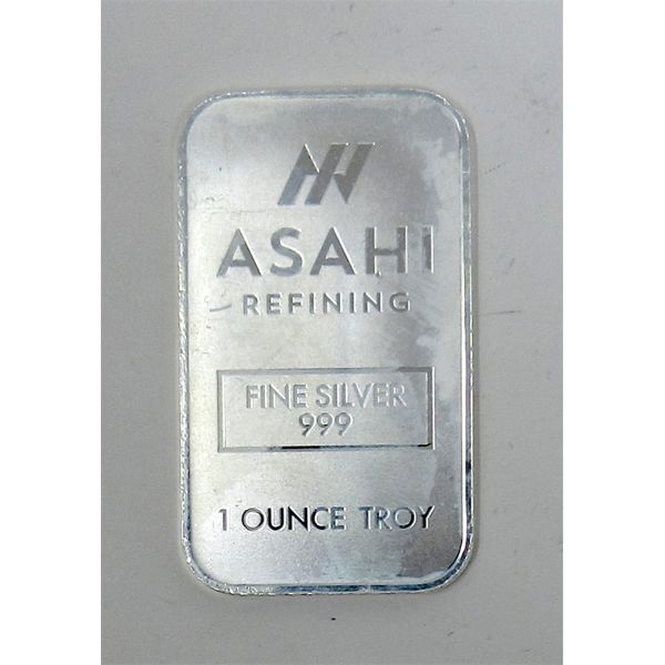 1 Oz .999 Silver Asahi Refining Bar 