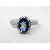 Image 1 : 2.5 CT Mystic Topaz & Diamond Solitaire Ring - Size 5