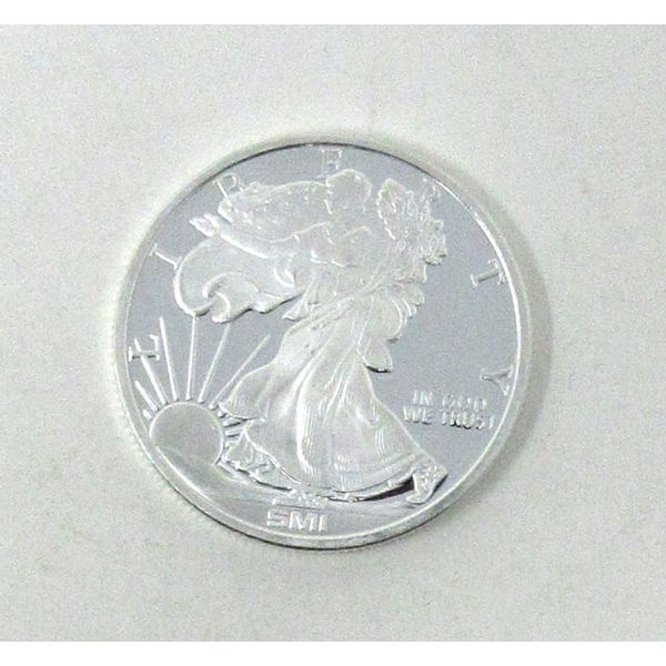 1 Oz .999 Silver Walking Liberty Round with Decoder on Back 