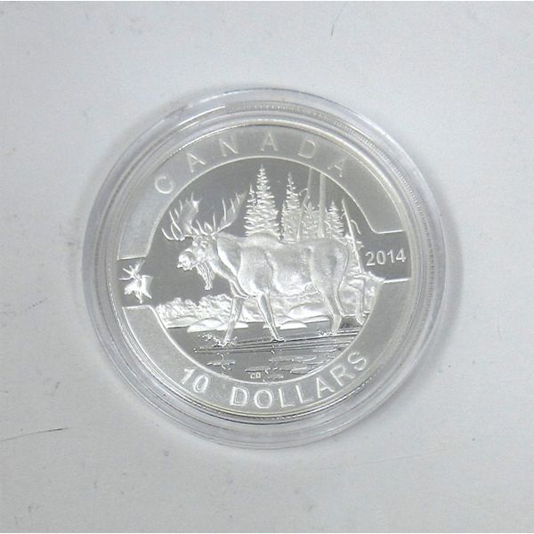 1/2 Oz .9999 Silver 2014 Canada Moose Coin 
