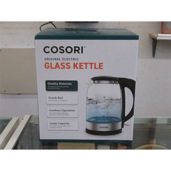 New Electric Cosori Glass Kettle - 1.7 L