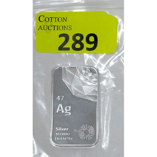 1 Oz .999+ Silver Elemetal 2-Sided Bar