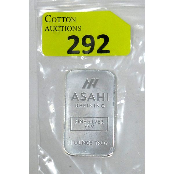 1 Oz .999 Silver Asahi Bar 