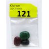 Image 1 : 59.5 CTW Oval Emerald, Ruby & Sapphire Gemstones