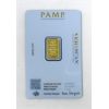 Image 2 : 2.5 Gram .9999 Fine Gold PAMP Suisse Certified Bar 