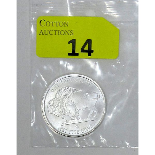 1 Oz .999 Silver Asahi Refining Buffalo Round