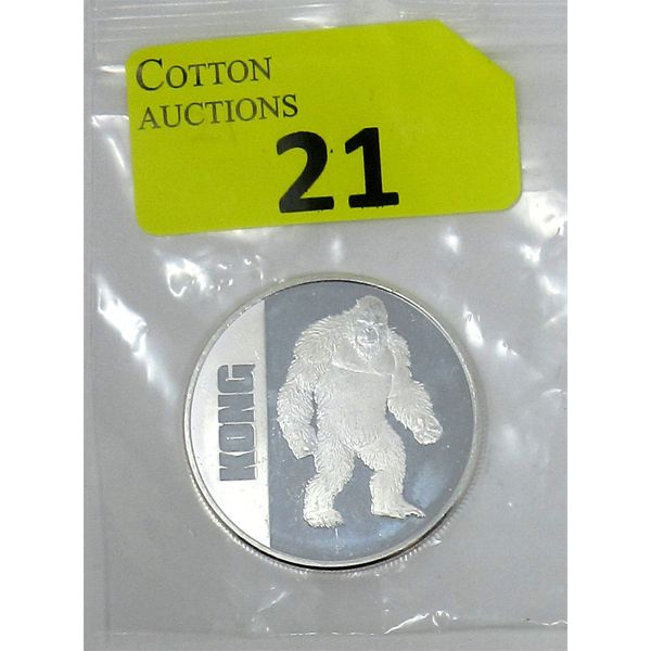 1 Oz .999 Silver 2021 Niue Kong Coin