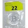 Image 1 : 1 Oz .999 Silver 2020 Chad Bitcoin Coin