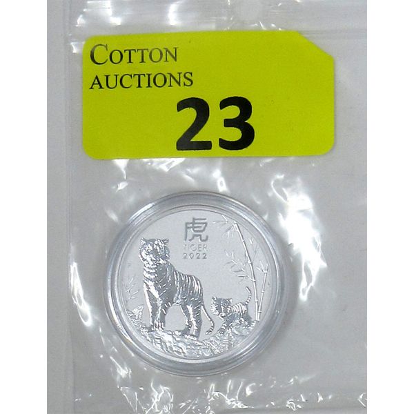 1/2 Oz .9999 Silver Year of the Tiger 2022 Coin