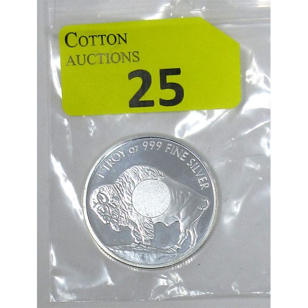 1 Oz .999 Silver Buffalo Decoder Back Round