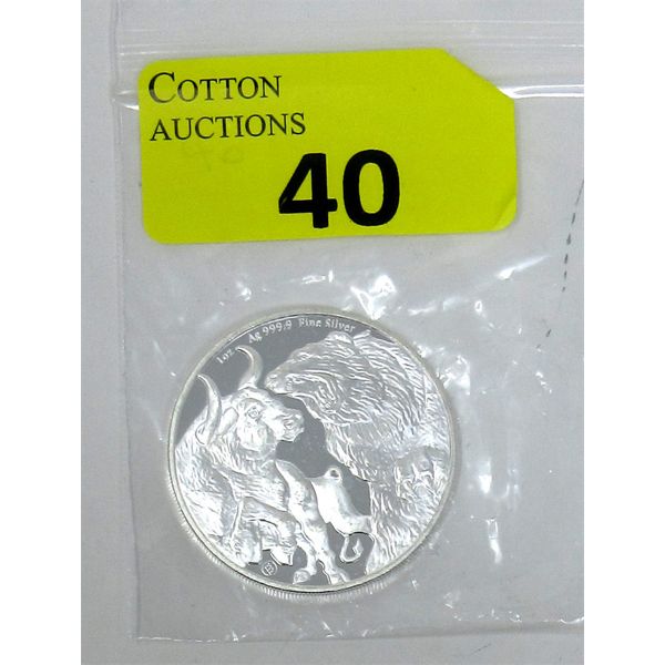 1 Oz .9999 Silver 2022 Bull & Bear Coin