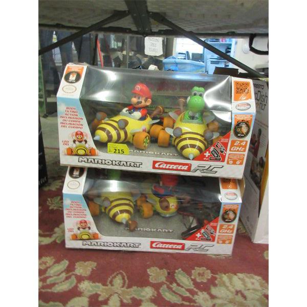 2 Mario Kart Carrera RC Car Sets - Open Box