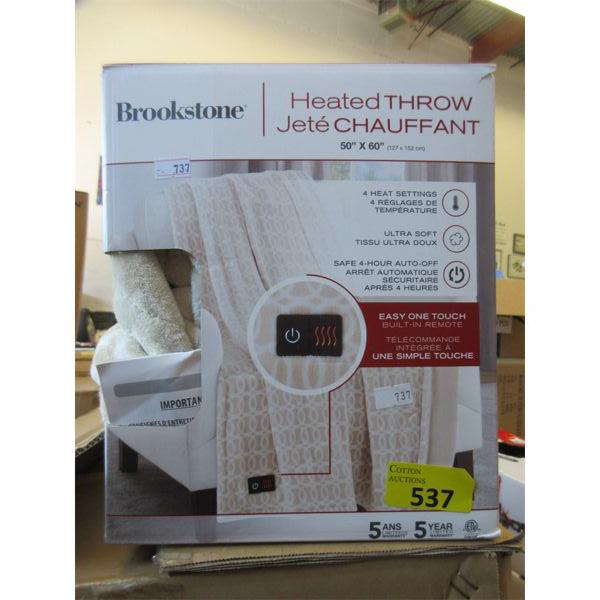 Beige Brookstone Heated Throw - 50  x 60 