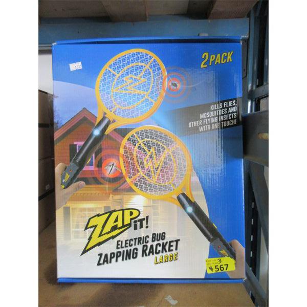 3 Twin Packs of Bug Zapping Racquets