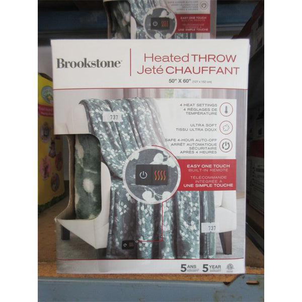 Green Brookstone Heated Throw - 50  x 60 