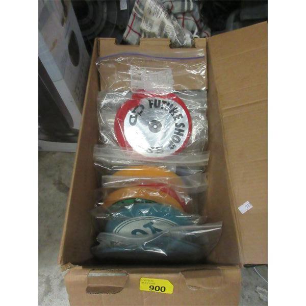 Box of 15+ Assorted Flying Disks with Logos 