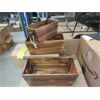 Image 1 : 2 Sets of 3 New Small Wood Planter Boxes