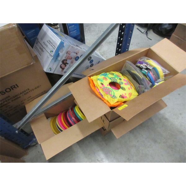 3 Boxes of Assorted Flying Disc Toys - 50+ total