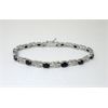Image 1 : 7.8 CTW Blue Sapphire & Diamond Tennis Bracelet