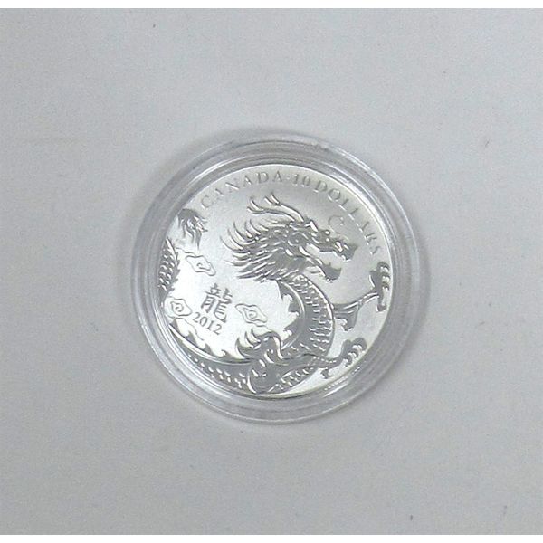 1/2 Oz .9999  Silver 2012 Dragon Coin