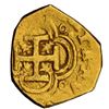 Image 2 : Seville, Spain, gold cob 1 escudo, Philip III or IV, assayer not visible, AU 58.