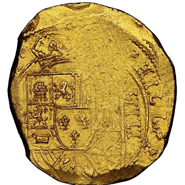 Mexico City, Mexico, gold cob 8 escudos, (1714 J), GRAT variety, NGC MS 62 (1715 Fleet Shipwreck Lab