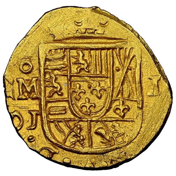 Mexico City, Mexico, gold cob 1 escudo, (1714) (J), NGC MS 66 (1715 Fleet Shipwreck Label), finest k